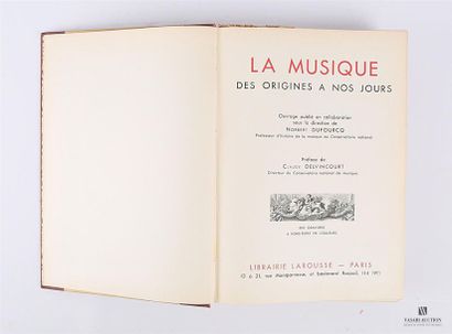 [HISTOIRE DE LA MUSIQUE]
Lot comprenant deux...
