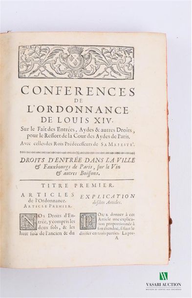 JACQUIN Jacques - Conférences de l'ordonnance...