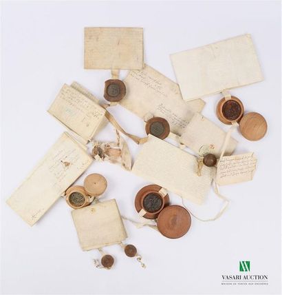 Lot de huit lettres manuscrites cachetées...