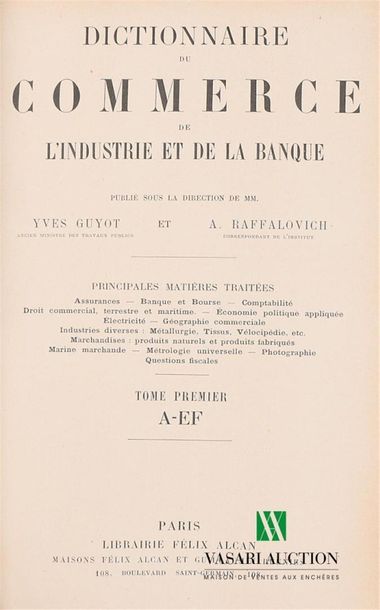 GUYOT Yves et RAFFALOVITCH A. - Dictionnaire...