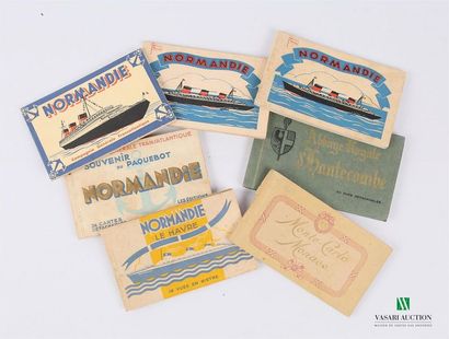 [PAQUEBOT - NORMANDIE]
Suite de cinq carnets...