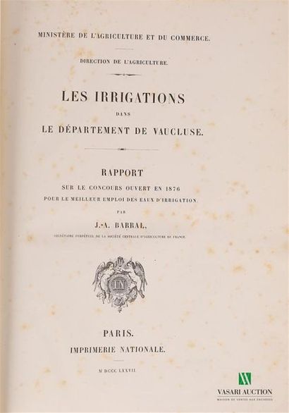 BARRAL J.-A - Les irrigations dans le département...