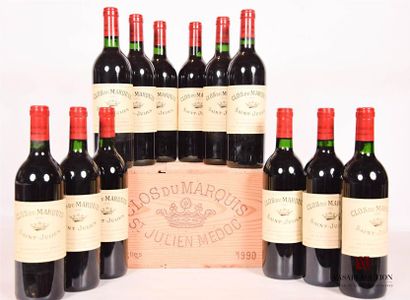 12 bottlesCLOS DU MARQUISSt Julien1990

	And......