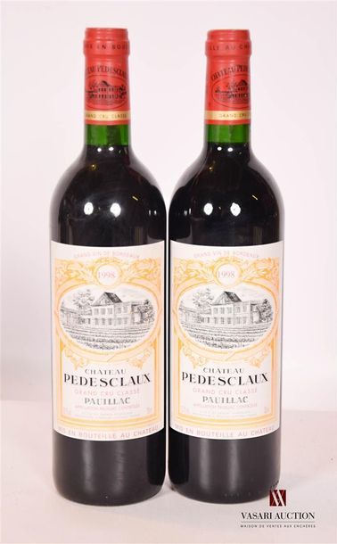 2 bottlesChâteau PÉDESCLAUXPauillac GCC1998

	And....
