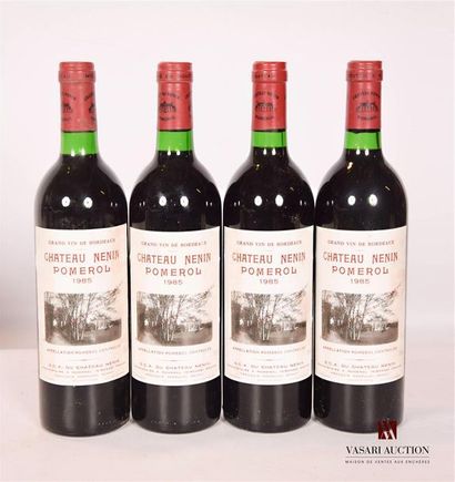 4 bottlesChâteau NÉNINPomerol1985

	And......
