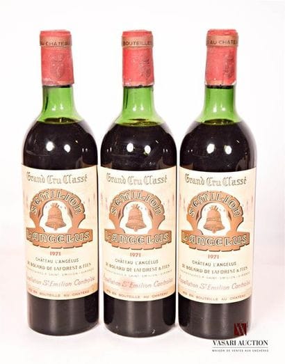 3 bottlesChâteau L'ANGÉLUSSt Emilion GCC1971

	And:...