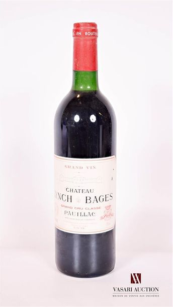 1 bottleChâteau LYNCH BAGESPauillac GCC1988

	And....