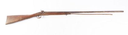 Fusil de chasse mono canon à percussion,...