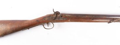 Fusil de chasse mono canon à percussion,...