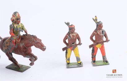 Soldats de plomb articulés polychromes fabrique...