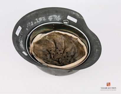 Casque allemand modèle 1942 , peinture ardoise,...
