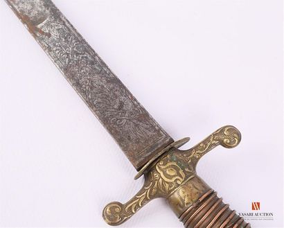 Couteau de chasse, lame de 52 cm, à gorge...