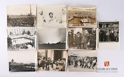10 photos de presse : Libération 1944: messe...