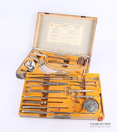 Très rare nécessaire-mallette de chirurgien...