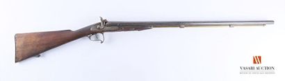 Fusil de chasse à percussion, canons en table...