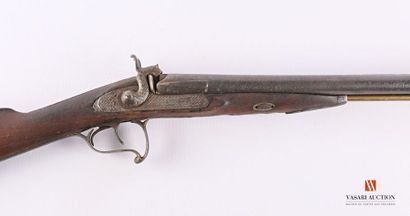 Fusil de chasse à percussion, canons en table...
