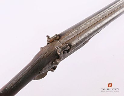 Fusil de chasse à percussion, canons en table...