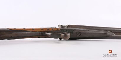 Fusil de chasse à broches, canons en table...