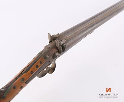 Fusil de chasse à broches, canons en table...