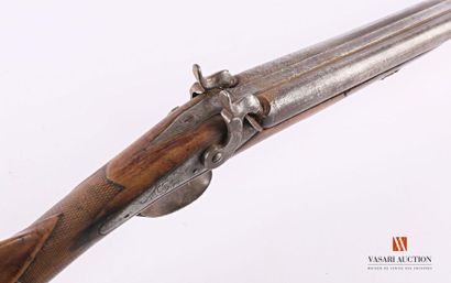 Fusil de chasse à percussion, canons en table...
