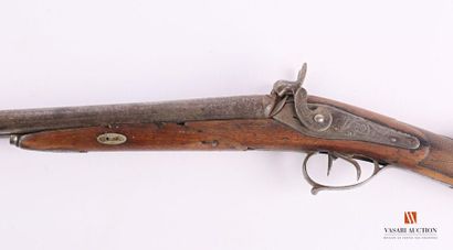 Fusil de chasse à percussion, canons en table...
