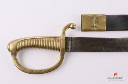 Sabre briquet modèle AN IX, poignée laiton...