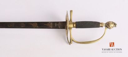 Épée d'officier, monture laiton à une branche...