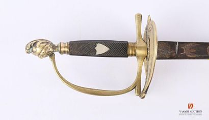 Épée d'officier, monture laiton à une branche...