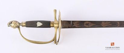 Épée d'officier, monture laiton à une branche...