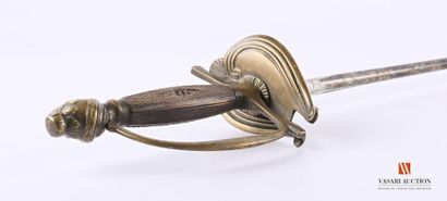 Épée d'officier, monture laiton à une branche...