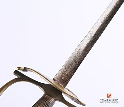 Épée d'officier, monture laiton à une branche...