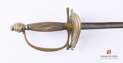 Épée d'officier, monture laiton à une branche...