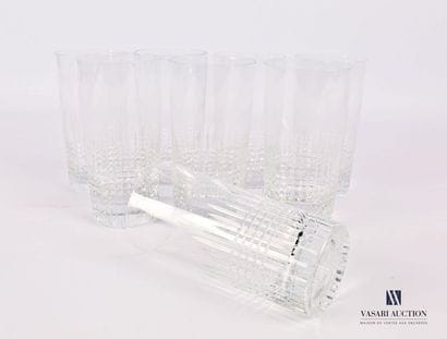 BACCARAT 
Suite of eight orangeade crystal...