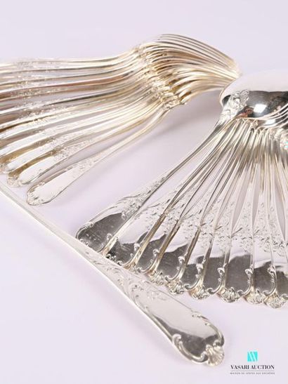 Housewife's part in silver plated metal,...
