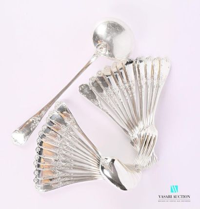 Housewife's part in silver plated metal,...