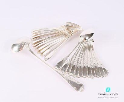 Housewife's part in silver plated metal,...