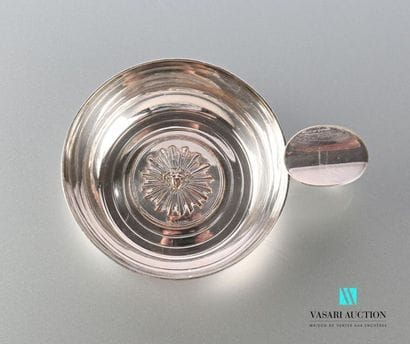 Tastevin in silver plated metal, the basin...
