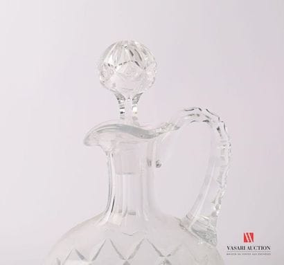 SAINT-LOUIS
Crystal decanter, the flattened...