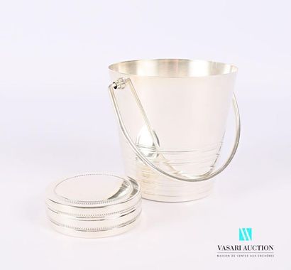 Silver plated metal set including an ice...
