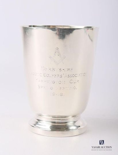 Mug in silver plated metal in the shape of...