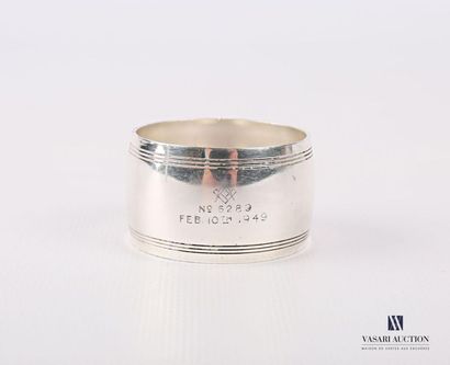Napkin ring in silver plated metal with engraved...
