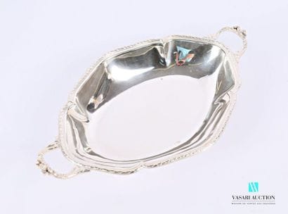 A silver-plated metal basket with an animated...