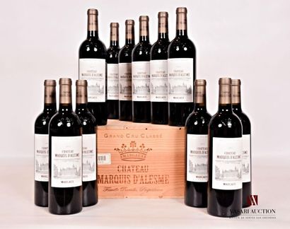 12 bottlesChatau MARQUIS D'ALESME Margaux...
