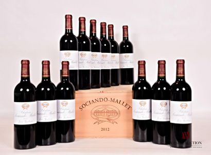 12 bottlesChâteau SOCIANDO MALLETHaut Médoc2012
Presentation...