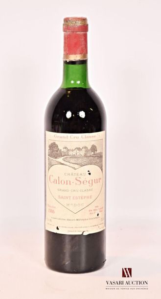 1 bottleChâteau CALON SÉGURSt Estèphe GCC1986
And....