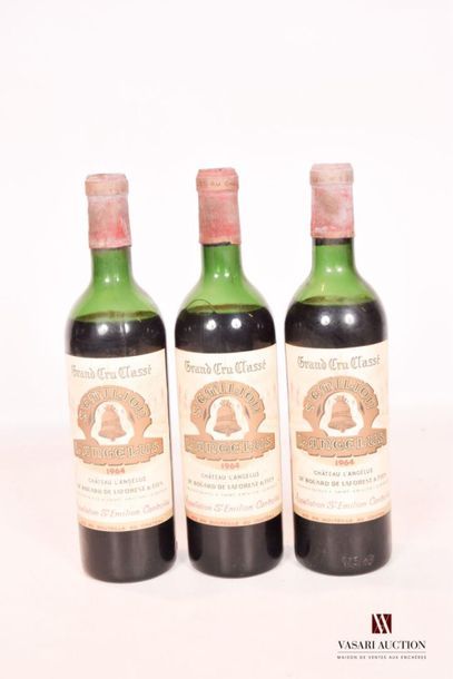 3 bottlesChâteau L'ANGÉLUSSt Emilion GCC1964
And....