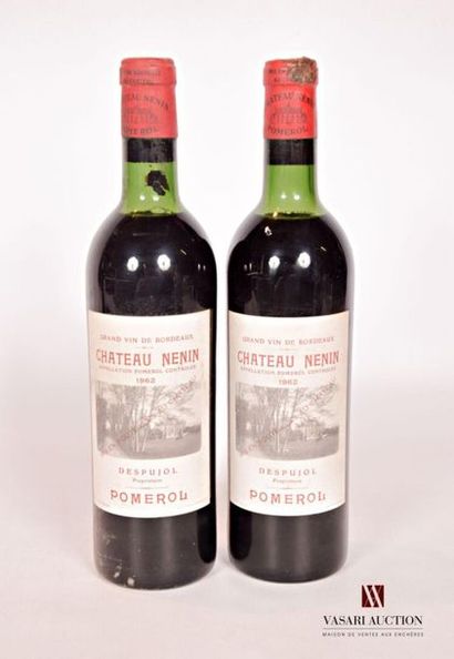 2 bottlesChâteau NÉNINPomerol1962
And. slightly...
