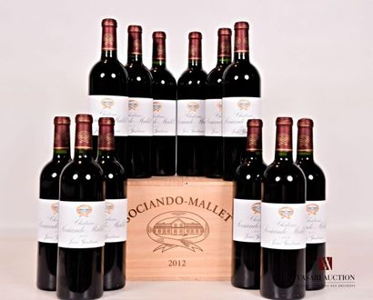12 bottlesChâteau SOCIANDO MALLETHaut Médoc2012
Presentation...