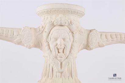 Plaster vase in the shape of a gourd with...
