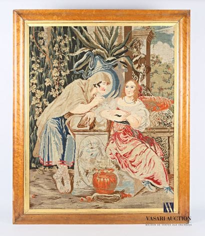 Wool embroidery representing a gallant scene

nineteenth...